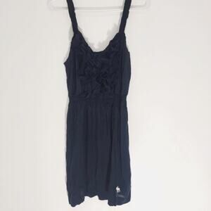 Abercrombie & Fitch Babydoll Top Sleeveless Ruffle Medium Blue